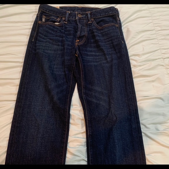 A&F dark wash boot cut men’s jeans - Picture 2 of 3